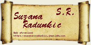 Suzana Radunkić vizit kartica